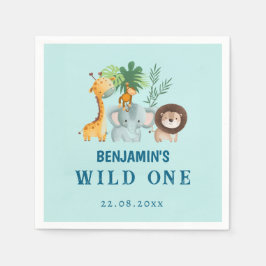Safari Animals Tropical Jungle Wild One Birthday  Servet