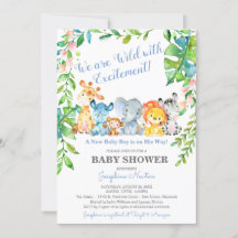 Safari Animals Wild Oerwoud Boy Baby shower