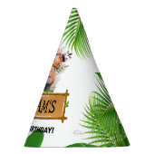 Safari Animals Wild One Birthday Feesthoedjes (Rechts)