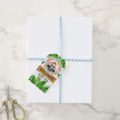 Safari Animals Wild One Birthday FOTO Cadeaulabel (Met Touw)