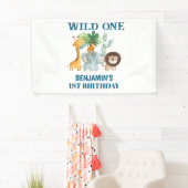 Safari Animals Wild One Jungle 1st Birthday Spandoek (Insitu)