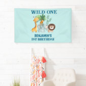 Safari Animals Wild One Jungle 1st Birthday Spandoek (Insitu)