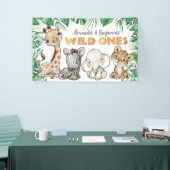 Safari Animals Wild Ones Birthday Banner (Beurs)