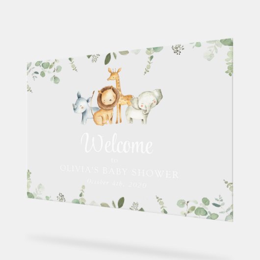 Safari Animaux, Animaux sauvages, Baby shower Bien (Angle)