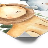Safari Animaux Baby shower Affiche de bienvenue (Coin)