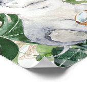 Safari Animaux Baby shower de verdure Affiche de b (Coin)