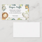 Safari Animaux Baby shower Déchets Carte Raffle (Devant / Derrière)
