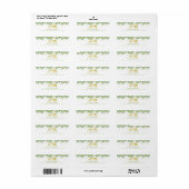 Safari Animaux Baby shower Gold Étiquette de adres (Feuille entière)