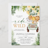 Safari Animaux Baby shower Invitation (Devant)