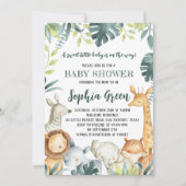 Safari Animaux Baby shower Invitation (Devant)
