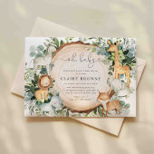Safari Animaux Baby shower Invitation