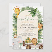 Safari Animaux Baby shower Invitation (Devant)