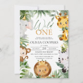 Safari Animaux Baby shower Invitation (Devant)