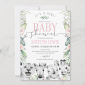 Safari Animaux Baby shower Invitation (Devant)