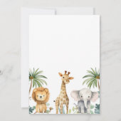 Safari Animaux Baby Shower Invitations (Dos)