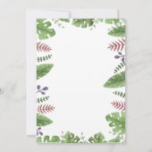 Safari Animaux Enfants Invitation (Dos)