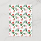 Safari Animaux Girl Baby shower Carte de jeu - Jun (Dos)