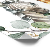 Safari Animaux Lion Baby shower Affiche de bienven (Coin)