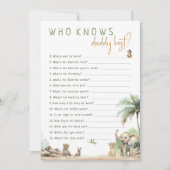 Safari Animaux Qui Connaît Papa Meilleure Carte De (Devant)