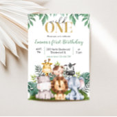 Safari Animaux Wild Un Anniversaire Invitation