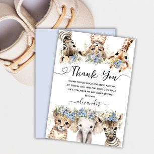 Safari Anniversaire Carte de remerciements Cute Bo