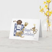 Safari Anniversaire en Modèle bleu (Fleur jaune)