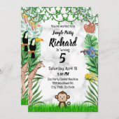 Safari Anniversaire Invitation - Jungle Anniversai (Devant / Derrière)