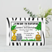Safari Anniversaire Invitations (Debout devant)
