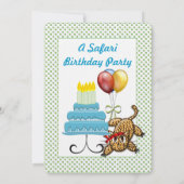 Safari Anniversaire Leopard Invitation (Dos)