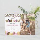 Safari Anniversaire Photo Invitation (Debout devant)