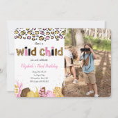 Safari Anniversaire Photo Invitation (Devant)