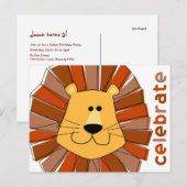 Safari Anniversaire Poster Carte Invitation (Devant / Derrière)