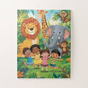 Safari Avontuur: Ontmoet de Wilde Vrienden Legpuzzel