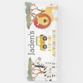 Safari Avontuur Verjaardagsfeest Spandoek (Verticaal)