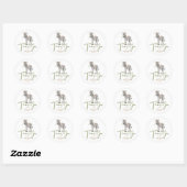 Safari Baby Animals Cute Zebra Bedankt Ronde Sticker (Vel)