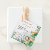 Safari Baby Animals Greenery Baby shower pop Bedankjes Labels (In situ)