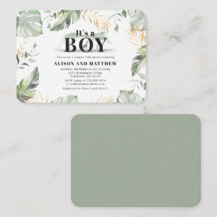 Safari Baby Boy Douche Uitnodiging Kaart