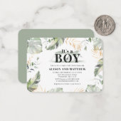 Safari Baby Boy Shower Invitation Card (Devant/Arrière en situation)