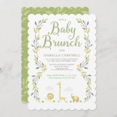 Safari Baby Brunch Uitnodiging (Voorkant / Achterkant)