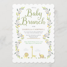 Safari Baby Brunch Uitnodiging