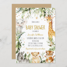 Safari Baby Dieren Baby shower