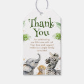 Safari Baby Dieren Schattig Aardig Wild Bedankt Cadeaulabel (Voorkant)