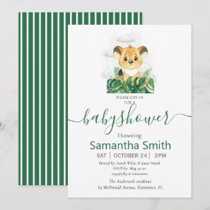 Safari Baby Invitation neutre