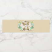 Safari Baby Leeuw Baby Shower Waterfles Etiket (Enkel label)