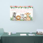 Safari Baby Shower Aangepaste Banner - Jungle Dier (Beurs)