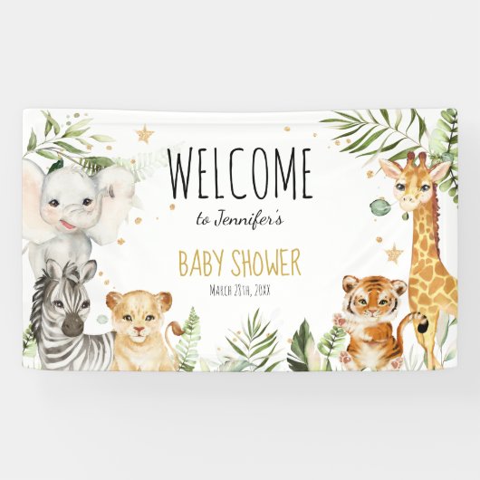 Safari Baby shower Banner (Horizontaal)