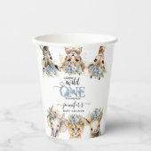 Safari Baby shower Boy Schattige Oerwoud Dieren Papieren Bekers (Voorkant)