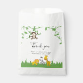 Safari Baby shower Cute Oerwoud Animals Neutraal Bedankzakje (Voorkant)