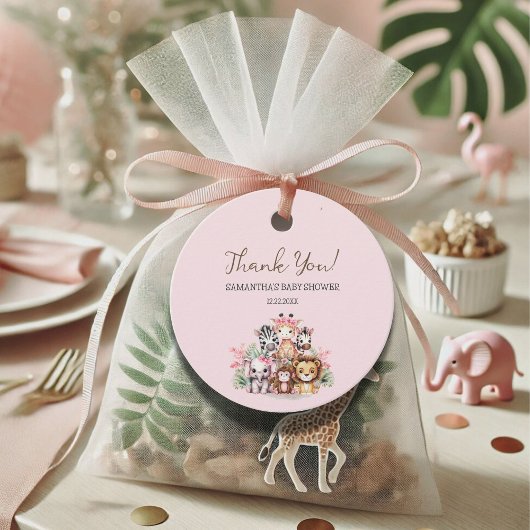 Safari Baby shower Dank u Label