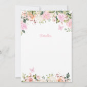 Safari Baby shower Girl Espagnol Invitation (Dos)